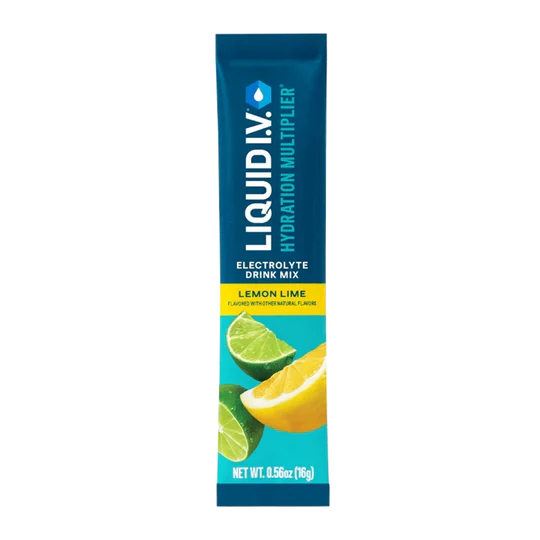 Image of Liquid I.V. Lemon Lime electrolyte drink mix packet